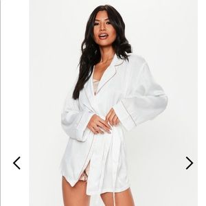 BRIDE White Silk Robe